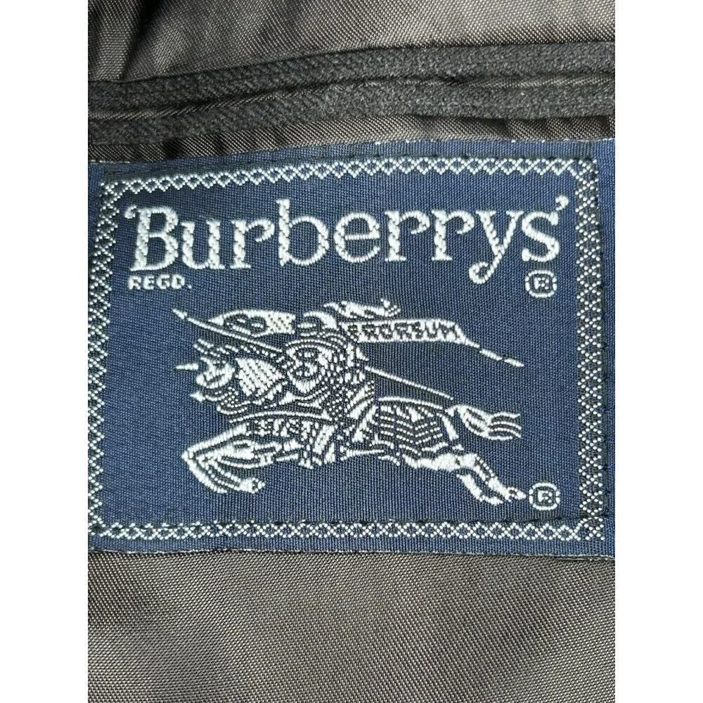 Vintage Burberrys Jacket Mens Wool Dark Gray Burberry Kutler Bros Suit Coat